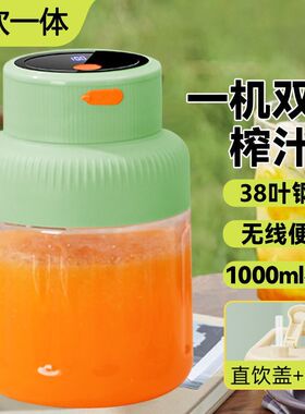 德国便携榨汁机家用小型手动榨汁器碎冰搅拌果汁橙子柠檬榨汁杯