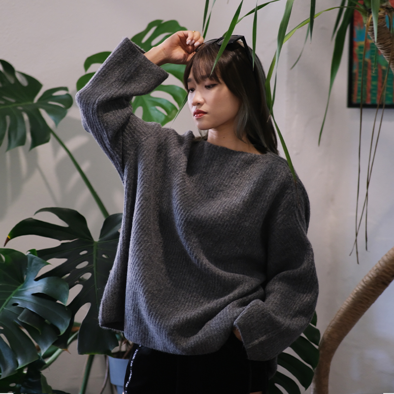 coca日本毛衣女慵懒显瘦正肩厚款