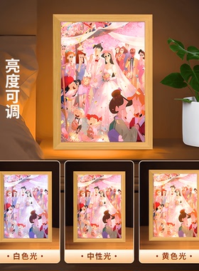 蜡笔小新灯光画开灯变照片儿童房