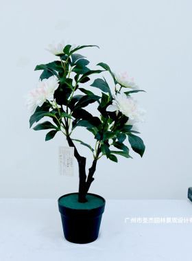 仿真大丽花家居商城酒店摆件假花仿真花绿植盆栽婚庆装饰仿真植物
