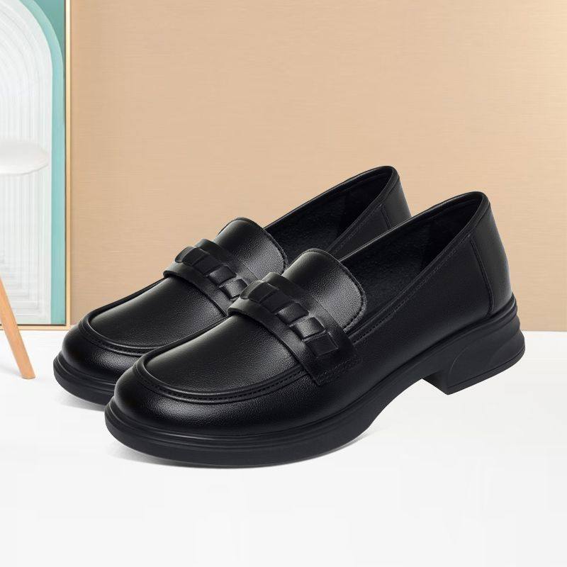 轻便舒适耐磨深口单鞋通勤粗跟女乐福鞋防滑工作鞋软底小皮鞋女鞋,淘宝优惠券,粉丝福利购,淘宝优惠卷