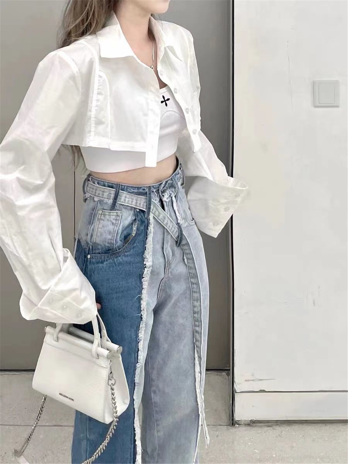 Jeans loose women's thin wide leg pants牛仔裤宽松显瘦阔腿裤 - 图1