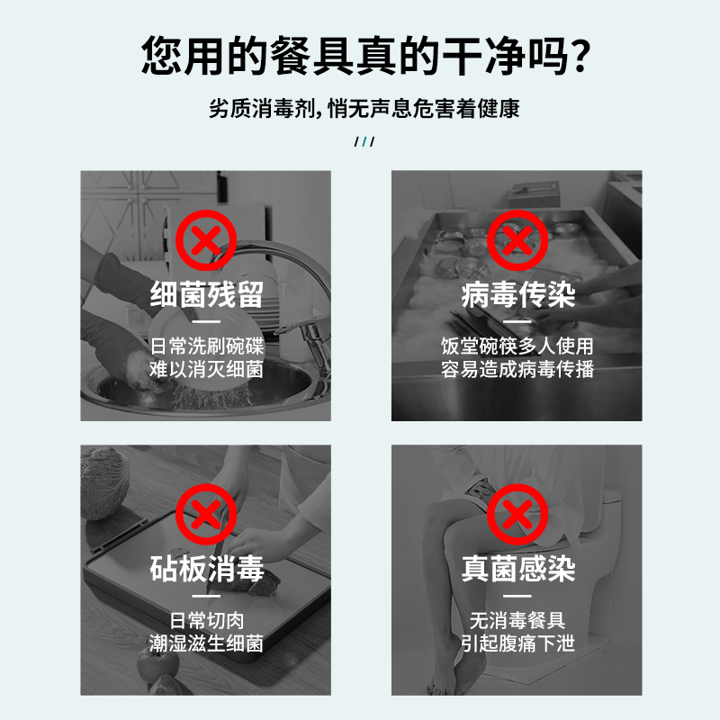 餐具消毒液厨房洗碗筷杯子水壶厨具专用消毒片粉剂食品级泡腾片