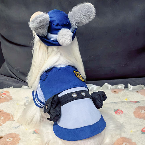 迪士尼疯狂动物城猫咪衣服朱迪兔子警官cos服狗狗可爱帽子装饰 - 图3
