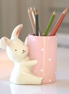 简约现代样板间女孩房儿童房书桌面摆件家居售楼处搭配组合装饰品