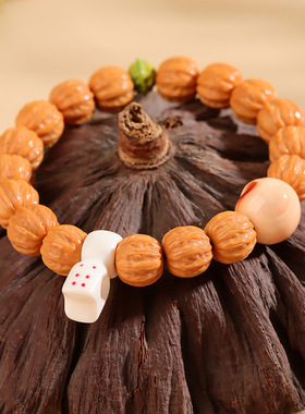 跨境批发猴头核桃单圈手链中式盘玩文玩佛珠手串景区寺院热销