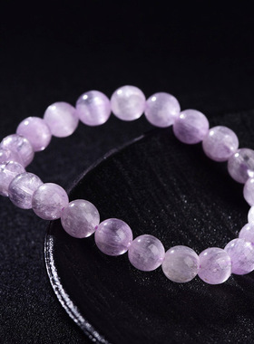 跨境蓓蓓福水晶 7A级天然拉丝紫锂辉 一线猫眼拉丝紫锂辉石手串