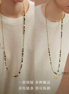 飞鸟长链毛衣链可拆卸项链