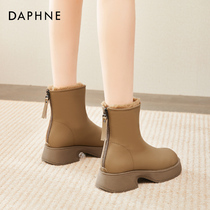 Daphne Daphne Farewell to cold ~ 2024 new snow boots plus suede thickened short boots Northeastern cotton shoes womens winter