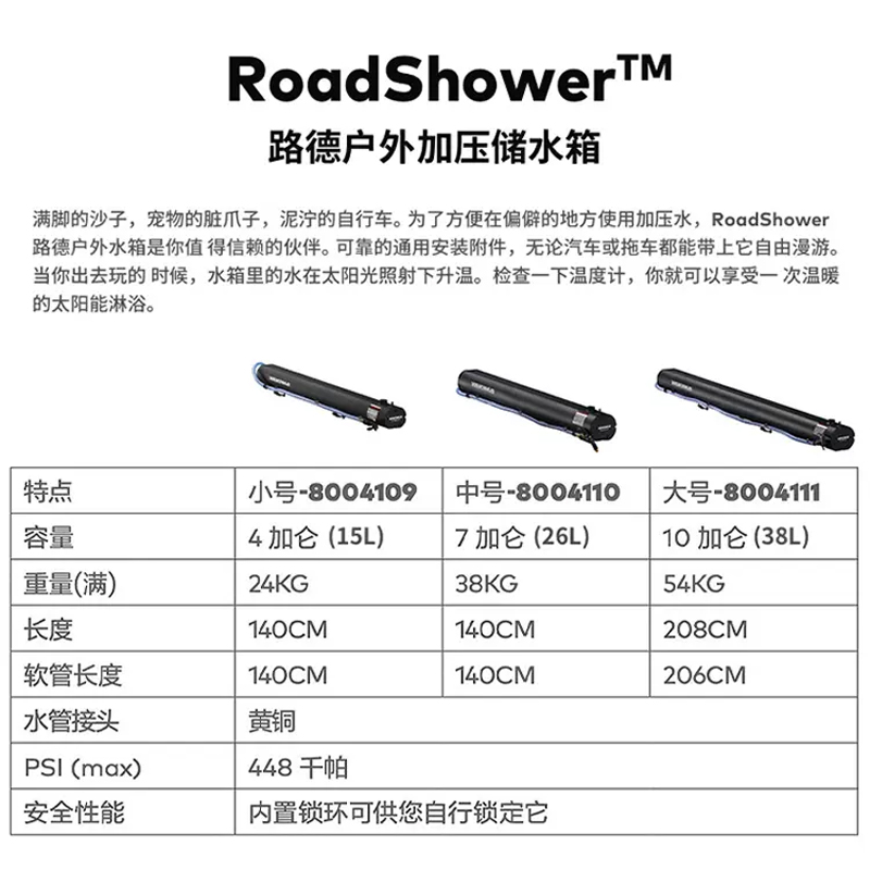 yakima路德RoadShower车顶户外加压储水箱淋浴铝结构汽车露营改装 - 图2