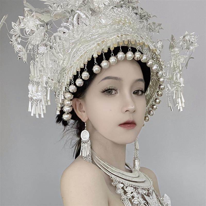 【24小时发货】出租少数民族苗族银饰帽子贵州广西云南苗族特色帽,淘宝优惠券,粉丝福利购,淘宝优惠卷