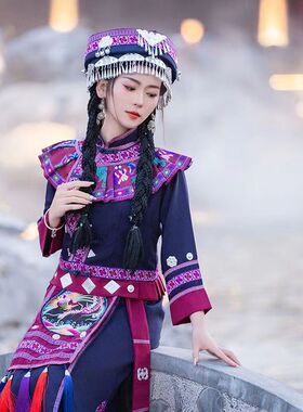 苗族服装女成人广西壮表演