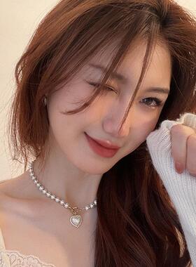 珍珠颈链项链女款轻奢高级设计感小众锁骨链choker2026新款爆款