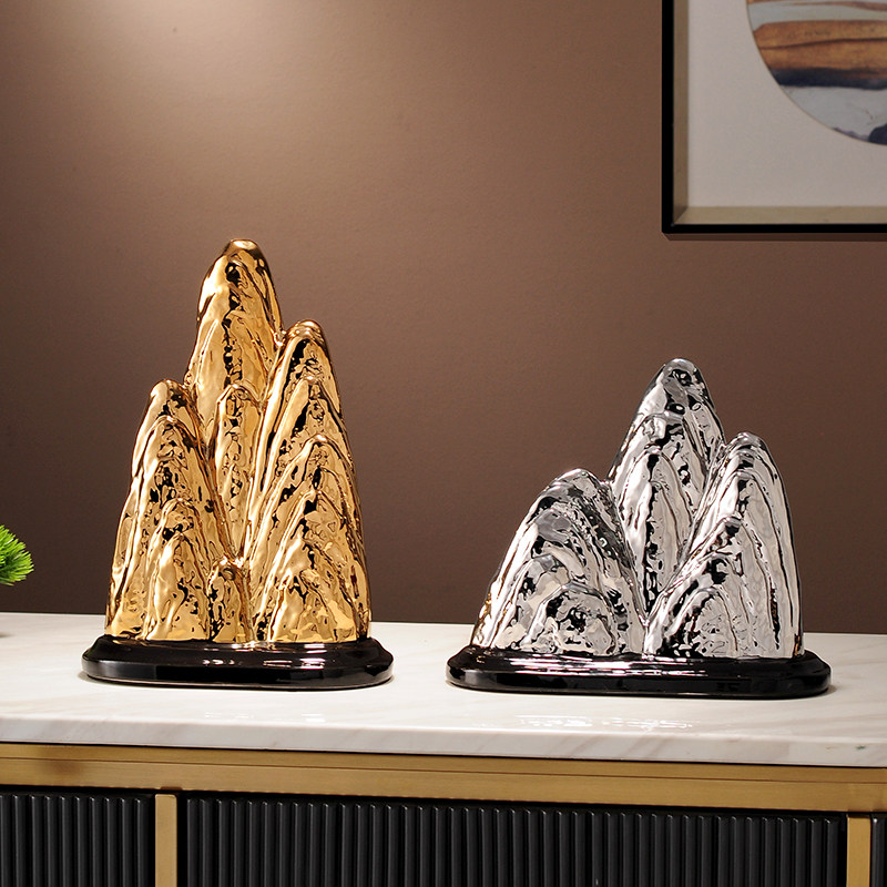 精选新中式金山银山摆件招财客厅玄关隔断酒柜电视柜办公室工艺礼,淘宝优惠券,粉丝福利购,淘宝优惠卷