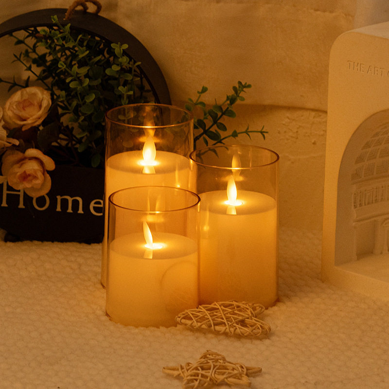 Electronic candle lights wedding scene arrangement decorative lights