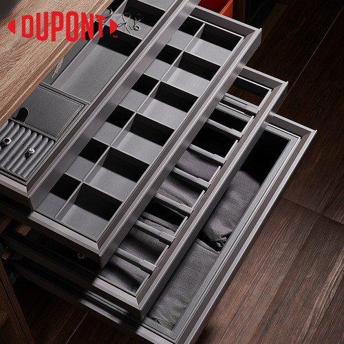 杜邦裤架伸缩衣柜家用伸缩裤架抽拉内置抽拉式顶装裤抽架滑轨衣架 - 图3