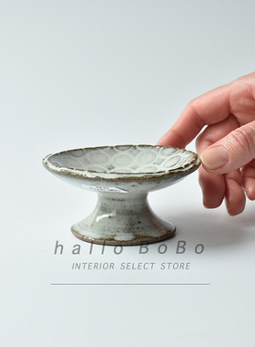 日本小代烧LOUIFUKUDA刻印高脚