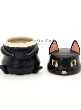 日本陶器作家八木下裕猫狗摆件