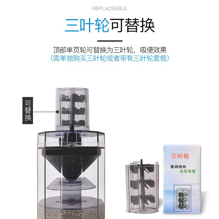 O2气动式过滤器反气举水妖精鱼便收集器超静音增氧过滤培菌三合一 - 图2