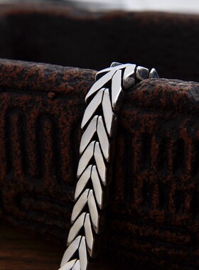 新款麦穗光面设计手链宽欧美潮个