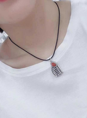 新款复古红色算盘吊坠古风简约坠