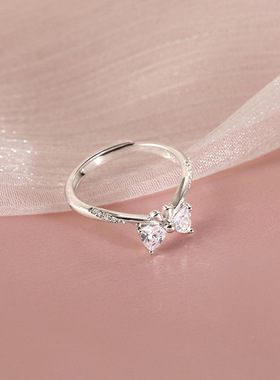 在逃公主蝴蝶结戒指女小众高级感
