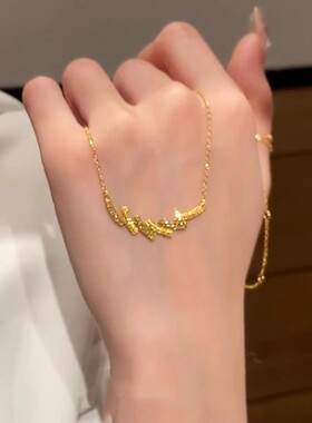超闪白月光项链轻奢高级设计璀璨