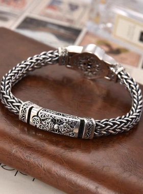 新款欧美风手工编织霸气狮子手链