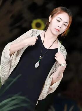 时尚休闲大码长款宽松空调衫洋气