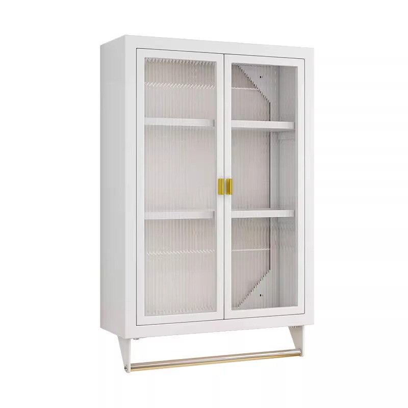 卫生间收纳柜免打孔墙上防水储物柜子浴室小壁柜化妆品壁挂置物架 - 图0