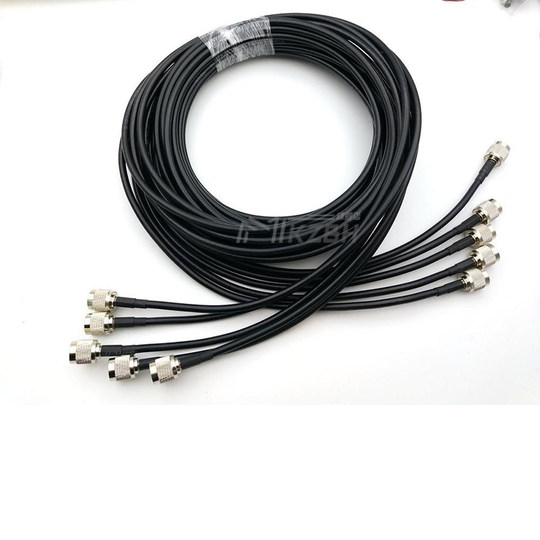 GNSS线驾考差分GPS馈线蘑菇头 RTK测量驾校驾考天线连接线50-3D铜线双TNC公头平地仪跳线驾培转接线北斗GPS线