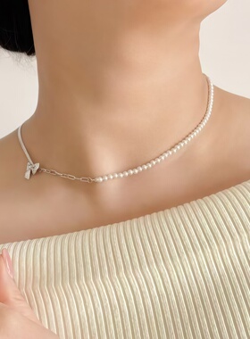 新品时光之结丝绸蝴蝶结锁骨链