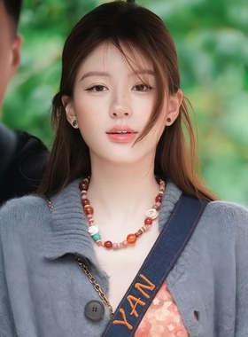 赵露思同款混石项链手工串珠