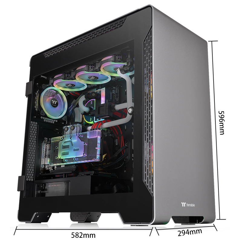 Tt(Thermaltake) A500/A700 TG全塔水冷电脑主机机箱铝制支持EATX - 图1