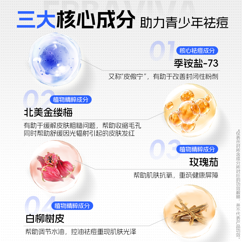 艾芭薇青少年祛痘爽肤水润肤乳青春期学生专用护肤品水乳护肤水