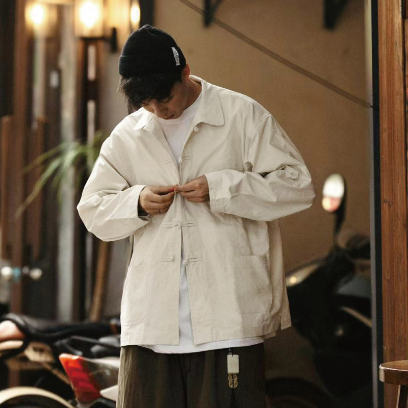 Hungry Artist新中式盘扣夹克男轻国风订婚汉服唐装长袖秋季外套 - 图2