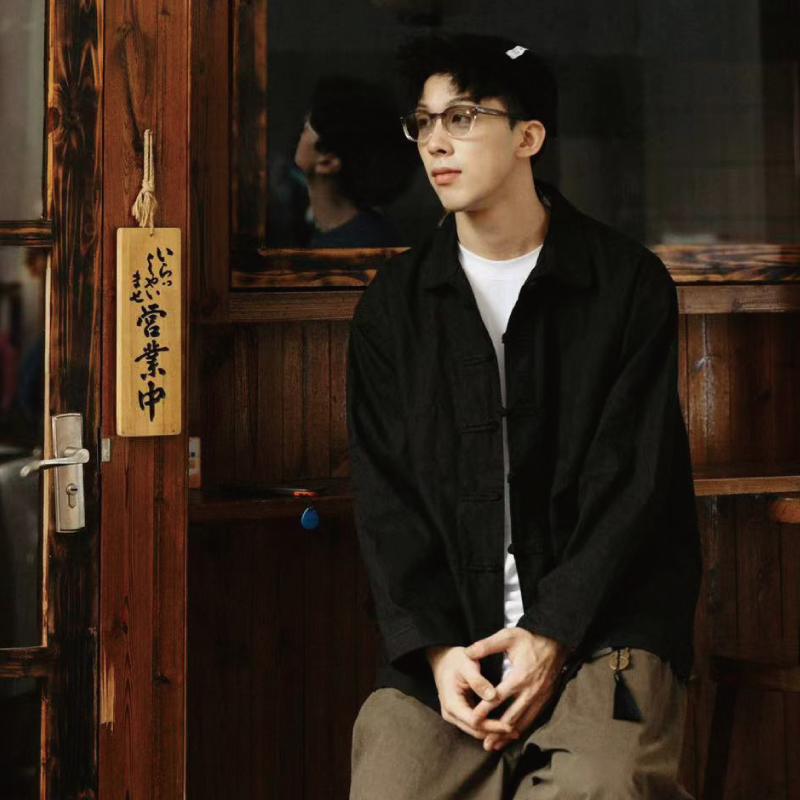Hungry Artist新中式盘扣夹克男轻国风订婚汉服唐装长袖秋季外套 - 图1