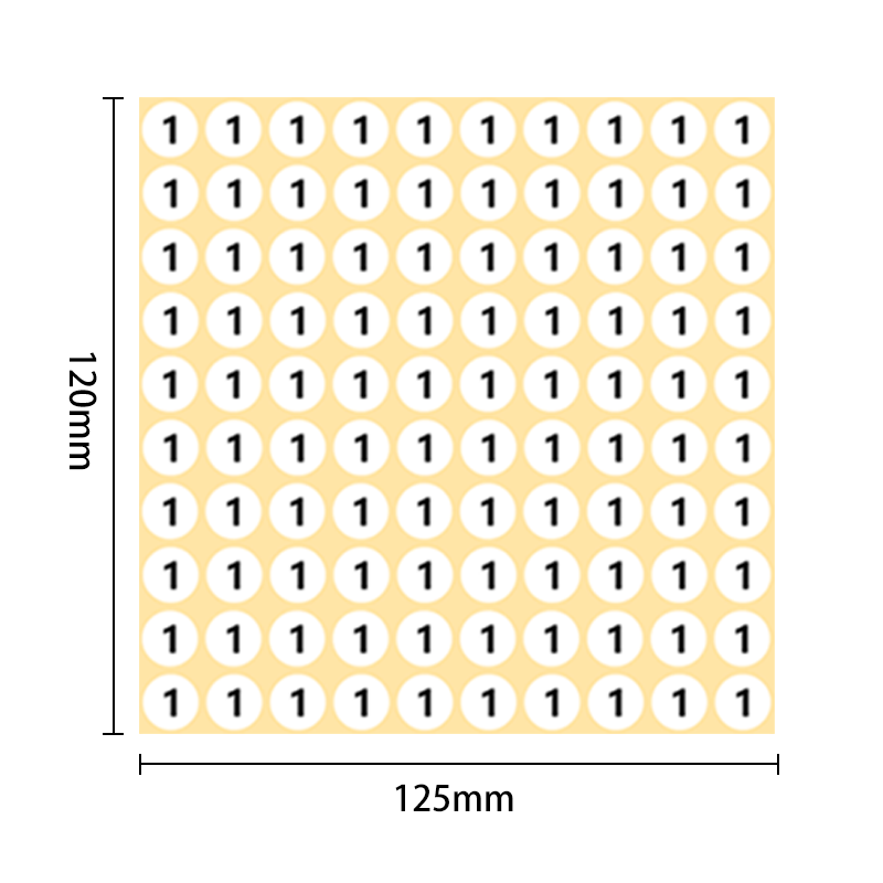 数字贴纸圆形号码标签衣服鞋袜尺码不干胶贴大小序号编号圆点贴纸 - 图3