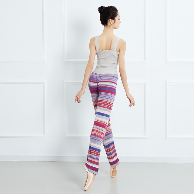 Sansha jumpsuit warm dance wear knitted suspenders