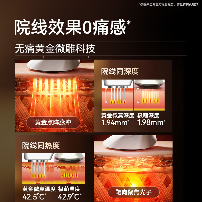 【新品首发】极萌黄金微雕瘦脸提拉紧致收鼻翼淡纹抗衰家用美容仪
