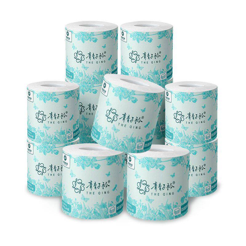 青青子衿卫生纸有芯卷纸4层加厚卫生纸家用厕纸中国纸业27卷/箱