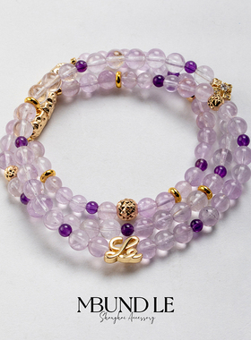 摩邦珠宝紫藤花园紫水晶项链/手链6-7mm（多样性发其一