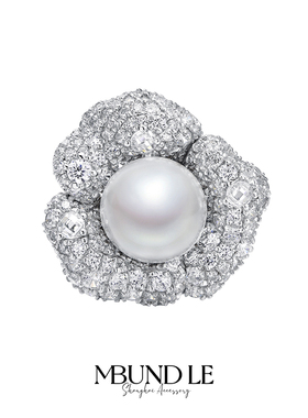 摩邦珠宝月光山茶-山茶花项链小众设计男女同款新款生日节日礼物