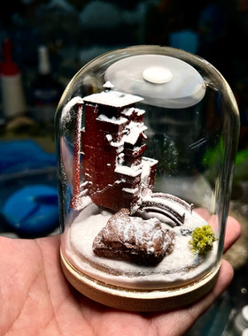 手工油屋微缩场景模型手办摆件