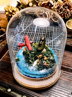 原创纯手工 飞越复活节岛 微缩场景模型 手办摆件装饰品礼品 包邮