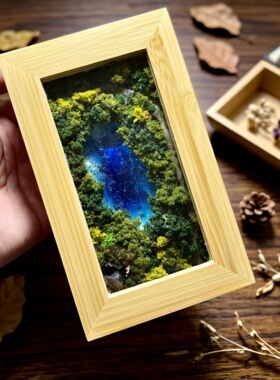 手工微缩景观木盒夜灯摆件扩香器