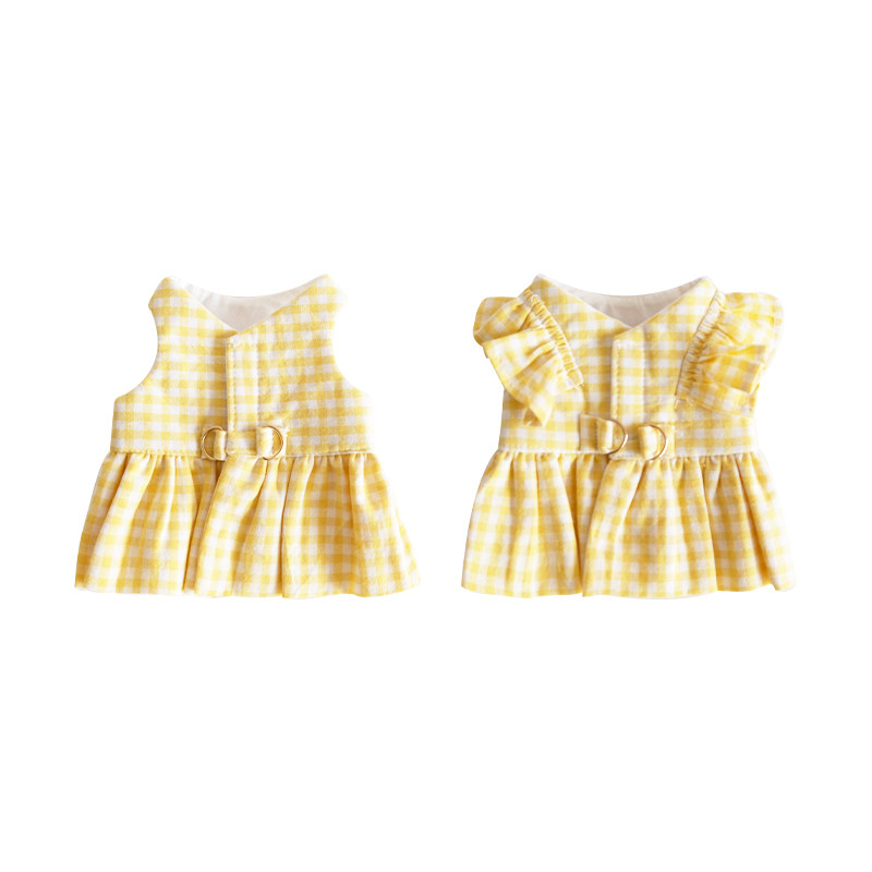 可爱波点兔子衣服外出装扮时尚格子裙保暖裙荷兰猪兔兔服饰牵引绳,淘宝优惠券,粉丝福利购,淘宝优惠卷