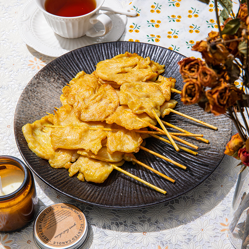 鹿有有里脊肉鸡肉串烧烤手抓饼肉制品冷冻半成品速食油炸小吃烤串-图1