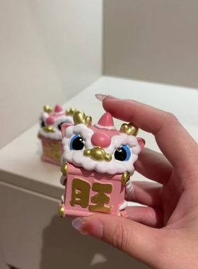 2025招财醒狮摆件新家玄关客厅新中式红色喜庆麒麟装饰乔迁礼物