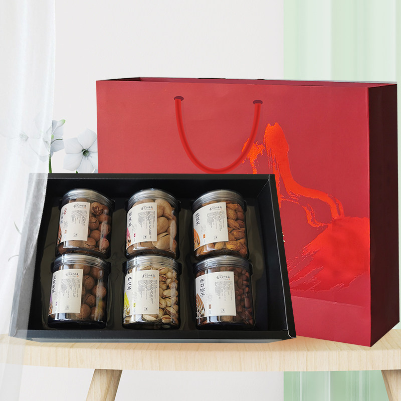 26年新货坚果礼盒装组合大礼包送人长辈礼品6罐1500g干果年货礼品